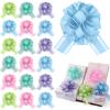 WILLBOND 20 Pieces 6 Inch Pull Bows Gift Wrapping Ribbon Pull Bows for Valentine Wedding Baskets Christmas Multicolor Wrap Accessory for Gift Present Holiday Decor(Bright Colors) view 1