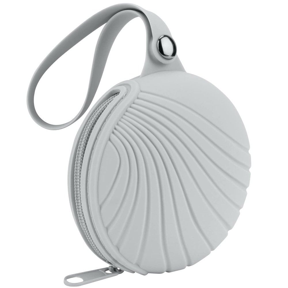 Desing Wish Menstrual Cups Case Storage Bag Travel Period Cup Carrying Pouch Washable Leak-proof Silicone Bag for Menstrual Cup, Tampons, Keys and Other Small Items (Grey)