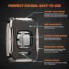 TISFA Cigar Cutter Guillotine Stainless Steel Double Cut Blade Cigar Cutters, Up to 60 Ring Gauge, Ergonomic Design, Portable Cigar Accessories in Gift Box (Black) view 2