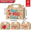 Lallisa 24 Pcs Nurse Gifts Box Nurse Party Paper Box Thank You Nurse Ever Candy Treat Boxes Medical Nursing RN Graduation Box for Healthcare Worker Nurse Appreciation Gift School Office Party(Brown) view 2