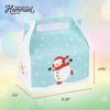 Hammont Snowman Party Favor Treat Boxes - 10 Pack Easy Assemble Themed Gable Boxes, Cookie Box for Gift Giving, Baby Shower Favors, Birthday & Holiday Dcor 6.25x3.75x3.5 Inches view 2