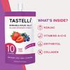 Tastelli Konjac Jelly Infused with Collagen & Vitamin C | Gluten Free, Sugar Free, Low Calorie | Vegan Drinkable Fruit Jelly Snack | Double Berry | 150mL x 10 Pouches view 2
