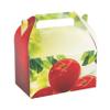 Hammont Easy Assemble Apple Themed Gable Boxes - 10 Pack, Cookie Box for Gift Giving, Baby Shower and Birthday Party Favors - 6.25x3.75x3.5 Inches view 1