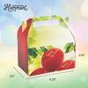Hammont Easy Assemble Apple Themed Gable Boxes - 10 Pack, Cookie Box for Gift Giving, Baby Shower and Birthday Party Favors - 6.25x3.75x3.5 Inches view 2