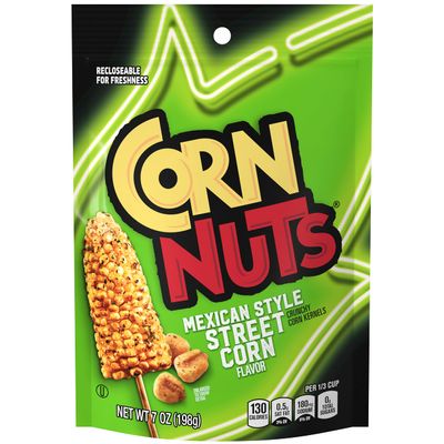 CORN NUTS Mexican Street Corn Flavored Corn Kernels, Crunchy Corn Snacks, Snack Box, Variety Packs Food for Adults, 7oz. (Pack of 12)