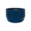 [30 Pack 16 OZ Bowls] Edge Collection Navy Blue Plastic Party Soup Bowls Premium heavyweight Elegant Disposable Tableware Dishes view 1
