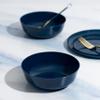 [30 Pack 16 OZ Bowls] Edge Collection Navy Blue Plastic Party Soup Bowls Premium heavyweight Elegant Disposable Tableware Dishes view 2