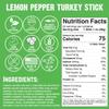 Righteous Felon Meat Sticks | 100% Turkey Sticks | Keto, Gluten-Free, Low Sugar, High Protein Healthy Snacks | Valentines Day Jerky Gifts for Men | Lemon Pepper Turkey Sticks, 24 Count view 2