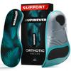 220+ lbs Plantar Fasciitis Insoles - High Arch Support - Strong Arch Orthotic Inserts - Work Boots and Shoes (L,Green) view 1