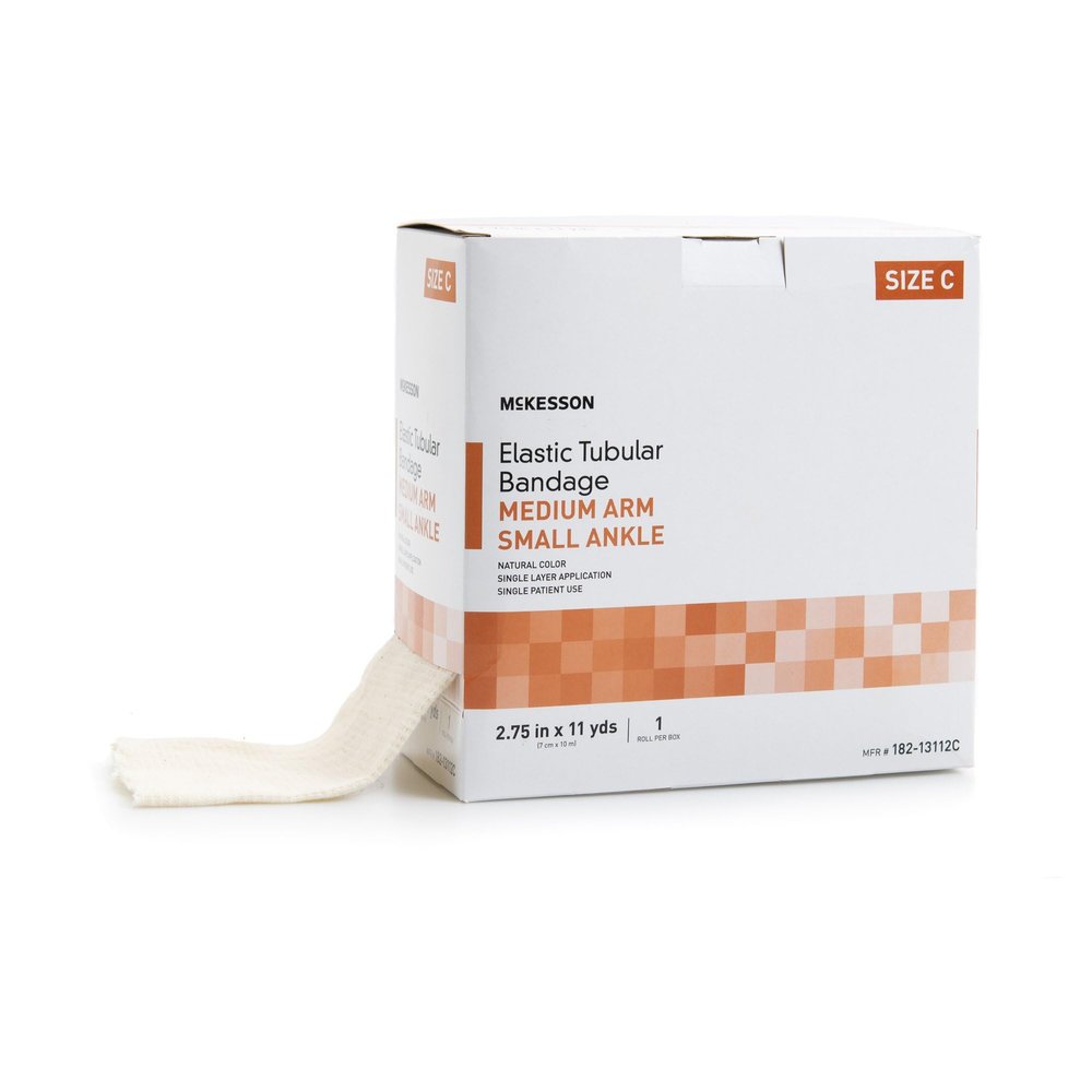 McKesson Elastic Tubular Bandages - Compression Stockinette Injury Support - Size C, 2 3/4 in x 11 yd, 1 Count, 1 Pack
