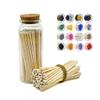 Chandler Studio Matches in a Jar | 60+ Matchsticks | Decorative Matchsticks with Strike Pad | Candle Match Holder Long for Fireplace | Match Bottle Cork Closing (White, 4" Matches) view 1