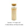 Chandler Studio Matches in a Jar | 60+ Matchsticks | Decorative Matchsticks with Strike Pad | Candle Match Holder Long for Fireplace | Match Bottle Cork Closing (White, 4" Matches) view 3