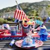 Patriotic Star-Shaped Plastic Cups with Lids and Straws, 12 Pieces view 2
