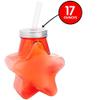 Patriotic Star-Shaped Plastic Cups with Lids and Straws, 12 Pieces view 4