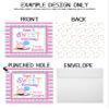 Personalized Princess Castle Birthday Party Gift Tags, Custom Cards view 2