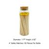 Chandler Studio Matches in a Jar | 60+ Matchsticks | Decorative Matchsticks with Strike Pad | Candle Match Holder Long for Fireplace | Match Bottle Cork Closing (Yellow, 4" Matches) view 3
