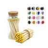 Chandler Studio Matches in a Jar | 60+ Matchsticks | Decorative Matchsticks with Strike Pad | Candle Match Holder Long for Fireplace | Match Bottle Cork Closing (Yellow, 3" Matches) view 1