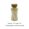 Chandler Studio Matches in a Jar | 60+ Matchsticks | Decorative Matchsticks with Strike Pad | Candle Match Holder Long for Fireplace | Match Bottle Cork Closing (Yellow, 3" Matches) view 3