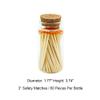 Matches in a Jar | 60+ Matchsticks | Decorative Matchsticks with Strike Pad | Candle Match Holder Long for Fireplace | Match Bottle Cork Closing by Chandler Studio (Orange, 3" Matches) view 3