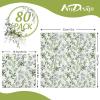 AnyDesign 80Pcs Greenery Eucalyptus Paper Napkins Disposable Green Leaves Luncheon Napkin Spring Guest Napkins Plants Dessert Dinner Hand Napkin for Birthday Wedding Baby Shower Supplies, 6.5 x 6.5 In view 2