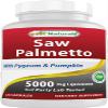 Best Naturals Saw Palmetto 10:1 Extract Prostate Supplements for Men - 120 Capsules - Made with Pygeum Bark 4:1 Extract & Pumpkin Seed Powder view 1