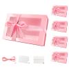 PACKQUEEN 5 Large Pink Valentine's Day Gift Boxes with Windows, 13.5x9x4.1 Inches Easter Gift Boxes for Presents Contain Ribbons, Cards, Bridesmaid Proposal Boxes, Mothers Day Boxes with Magnetic Lids (Glossy Pink) view 1