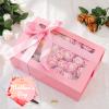 PACKQUEEN 5 Large Pink Valentine's Day Gift Boxes with Windows, 13.5x9x4.1 Inches Easter Gift Boxes for Presents Contain Ribbons, Cards, Bridesmaid Proposal Boxes, Mothers Day Boxes with Magnetic Lids (Glossy Pink) view 4