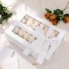 PACKQUEEN Large White Gift Box with Window, 13.5x9x4.1 Inches Clear Gift Box for Present Contains Ribbon, Card, Bridesmaid Proposal Box with Magnetic Lid (Glossy White) view 4