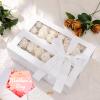 PACKQUEEN 5 Large White Valentine's Day Gift Boxes with Windows, 13.5x9x4.1 Inches Clear Gift Boxes for Presents Contain Ribbons, Cards, Bridesmaid Proposal Boxes, Boxes with Magnetic Lids (Glossy White) view 4