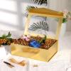 PACKQUEEN Large Gold Gift Box with Window, 13.5x9x4.1 Inches Clear Gift Box for Present Contains Ribbon, Card, Bridesmaid Proposal Box with Magnetic Lid (Glossy Gold) view 2