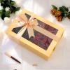 PACKQUEEN Large Gold Gift Box with Window, 13.5x9x4.1 Inches Clear Gift Box for Present Contains Ribbon, Card, Bridesmaid Proposal Box with Magnetic Lid (Glossy Gold) view 4