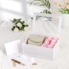 PACKQUEEN 5 White Valentine's Day Boxes with Windows, 9x6.5x3.8 Inches, Clear Gift Boxes for Presents Contain Ribbons, Cards, Bridesmaid Proposal Boxes, Mothers Day Gift Boxes with Magnetic Lids (Glossy White) view 3