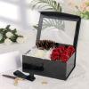 PACKQUEEN 5 Black Gift Boxes with Windows, 9x6.5x3.8 Inches, Clear Gift Boxes for Presents Contain Ribbons, Cards, Groomsmen Proposal Boxes, Boxes with Magnetic Lids (Glossy Black) view 2