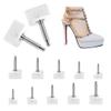 10 Pairs High Heel Shoes Replacement Tips Shoe Repair Stiletto Caps Heel Protector Dowels Women's U-Shape High Heel Cover view 1