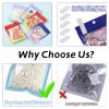 200 PCS 4.7x7.8 Smell Proof Mylar Bags for Food Storage, Resealable Mylar Bags Gradient with Clear Window, Holographic Resealable Packaging Bag for Candy, Cookies and Small Jewelry(purple/pink) view 4