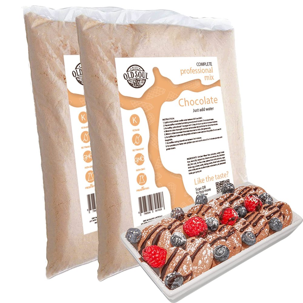 ALDKitchen Poffertjes Waffle Mix | Chocolate Flavour | Soy free | Nut free | Mini Dutch Pancake Batter (Chocolate, 10 Pound (Pack of 1))