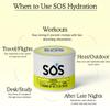 SOS Hydration Electrolyte Powder Drink Mix  Lemon 31 Servings | Low Sugar Electrolytes, 15 Cal | Keto Hydration Powder for Rapid Rehydration view 4
