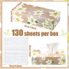 Yinder 12 Packs Facial Tissue Boxes 1560 Sheets Soft Facial Tissue Bulk for Teacher Classroom Spring 2 Ply 130 Sheets Disposable Travel Tissues Bulk for Weeding Car Household Kitchen(Fresh Lily) view 4