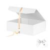 GoooodGift Extra Large White Gift Box 16x14x5.3 Inches, Gift Box with Ribbon with Lid Magnetic Closure, Groomsman Proposal Box, Rectangle Collapsible Gift Boxes for Large Gifts (Matte White) view 2