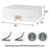 GoooodGift Extra Large White Gift Box 16x14x5.3 Inches, Gift Box with Lid Magnetic Closure, Groomsman Proposal Box, Rectangle Collapsible Gift Boxes for Large Gifts (Matte White) view 3