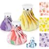 Shihanee 3 Pcs Ice Pack for Injuries, Reusable Hot Water Bag with Screw Top, Hot Cold for Sports Knee Head Leg Shoulder Back Injury, 6 Inch 9 Inch 10 Inch(Multicolor,Fruit Style) view 1