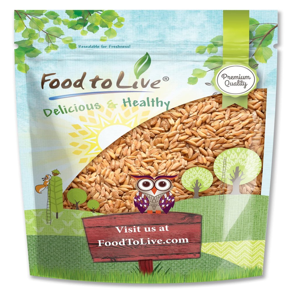 Food to Live Spelt Berries, 1.5 Pounds  A Nutritious Ancient Grain for Healthy Cooking, Baking, or Snacking. Rich in Fiber, Protein, and Iron. Made in USA. Order Whole Hulled Wheat Seeds in Bulk!