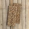 Leopard Print Paper Straws - Animal Print Straws - Safari Theme Party Supply - 50 Pack - Outside the Box Papers view 4