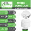 EcoQuality Disposable White Dome Lids - Sip Through Recyclable Coffee Cup Lid for Portable Drink Universal Size, Fits Most 10oz, 12oz, 16oz, 20oz Paper Cups - For Coffee Shops, Travel (100 PACK) view 2