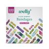 Welly Bandage Refill Ready Pack | FSA Eligible | Adhesive Flexible Fabric Bandages | Bulk Assorted Shapes and Patterns for Minor Cuts, Scrapes, and Wounds - 200 Count view 1