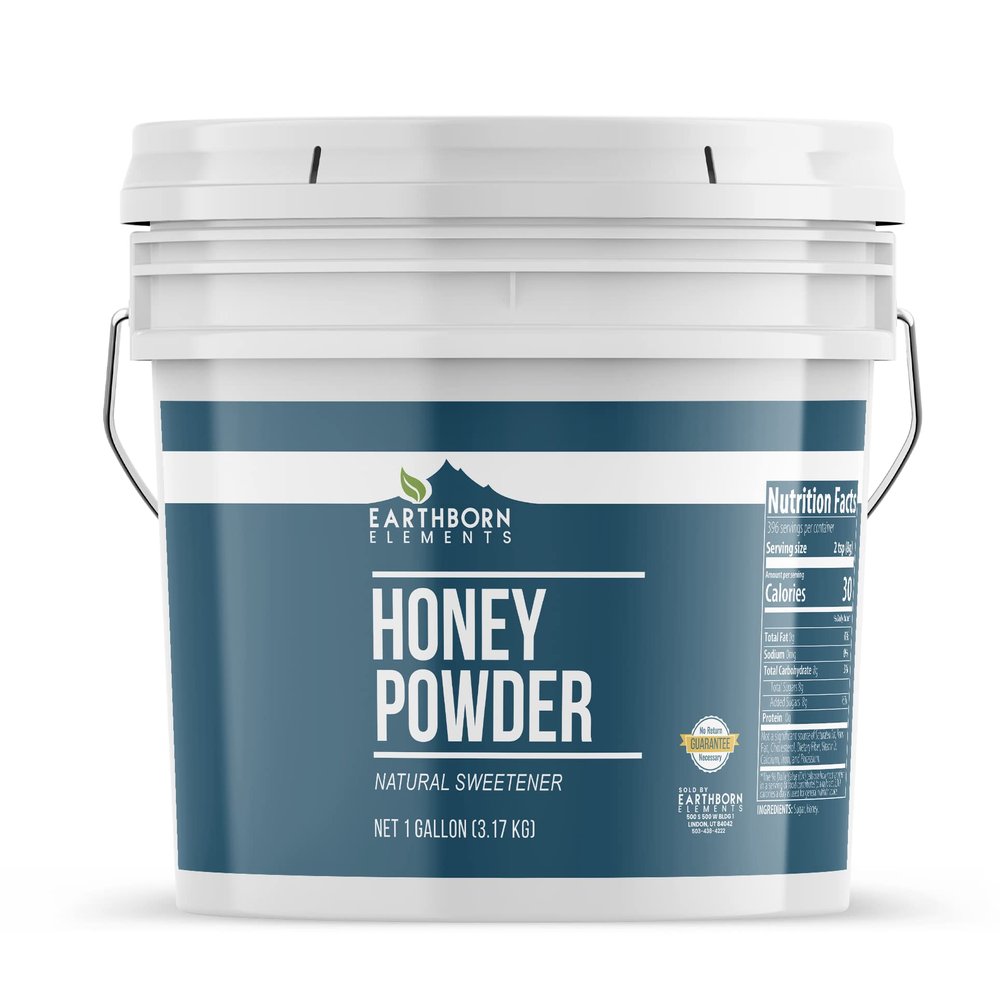 Earthborn Elements Honey Powder 1 Gallon Bucket, Natural Sweetener, Drinks & Baking