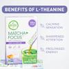 Aiya Matcha+ Focus - Peach Flavored Matcha Drink Mix with L-Theanine - 220mg L-Theanine - Natural Focus Booster - Premium Japanese Matcha Green Tea Powder - 8 Sticks view 3