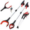 2-Pack Grabber Reacher Tool,32 Inch Extra Long Foldable Pick Up Stick with Strong Grip Magnetic,360Rotating Anti-Slip Jaw,Trash Claw Grabber Tool,Trash Picker Tool for Outdoor & Indoor (Red) view 1