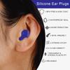 EXGOX 7 Pairs Silicone Ear Plugs for Sleeping Noise Cancelling Reusable Moldable Wax Earplugs for Swimming, Work, Airplane, SNR27dB(Dark Blue) view 3