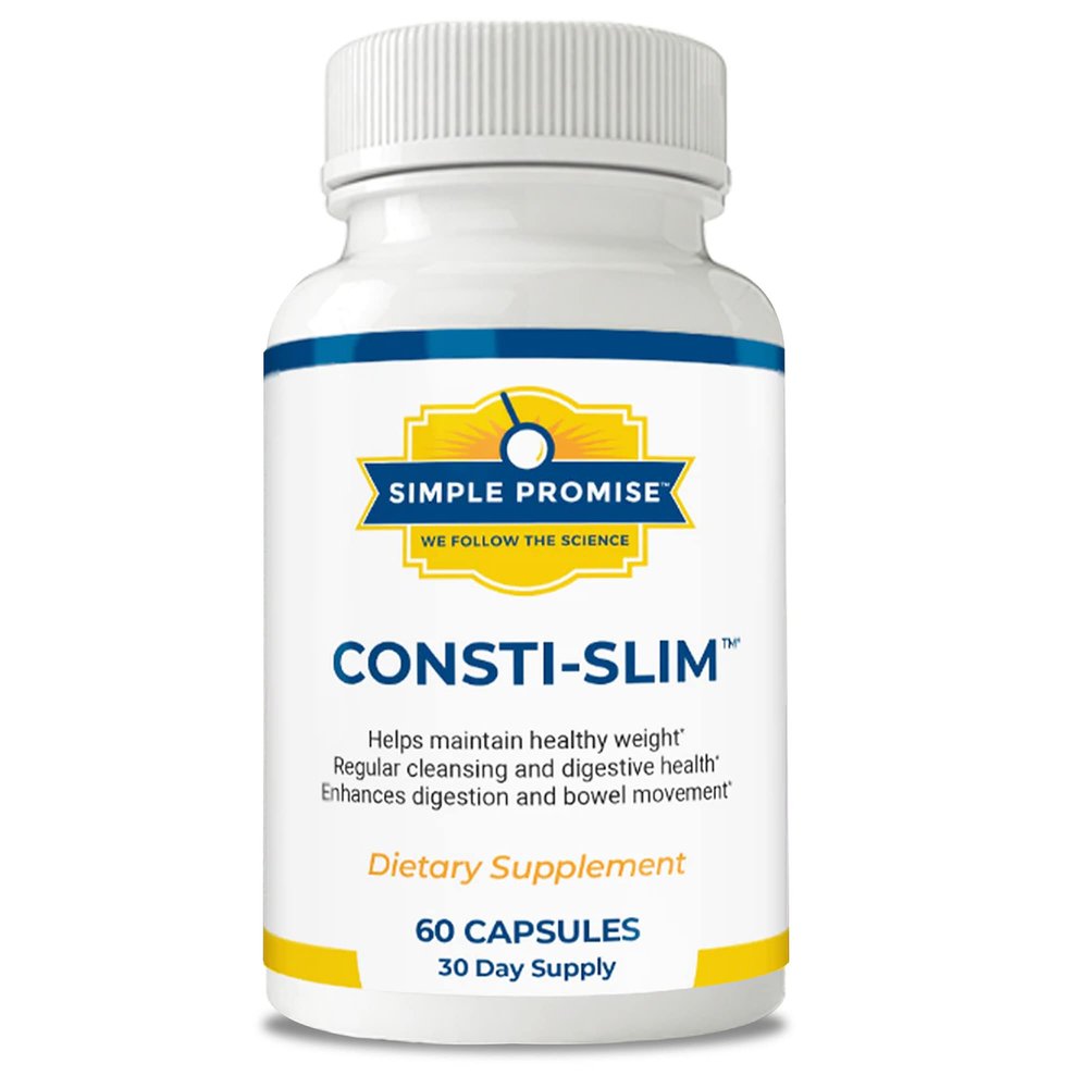 Simple Promise - Consti-Slim - Natural Digestive Health and Wellness Support Promotes Healthy Enzyme Activity, 60 Capsules